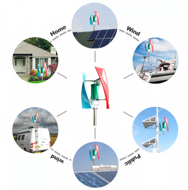 Wind Turbine 1200W 1500W Vertical Generator Permanent Magnet Suspension 12v 24V - Image 5
