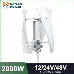 Wind Turbine 2000W Vertical Generator Permanent Magnet Suspension Low Wind Start Household 220V