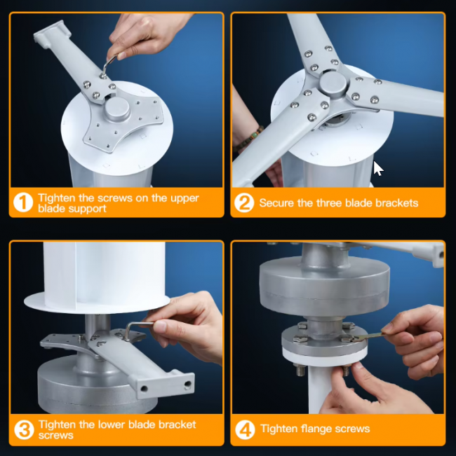 Wind Turbine 2000W Vertical Generator Permanent Magnet Suspension Low Wind Start Household 220V - Image 5