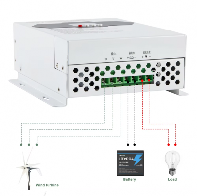 6000W Wind Turbine Controller 12V/24V with LCD Display for Wind Energy System Maximum Voltage 120V - Renewable Energy Management - Image 4