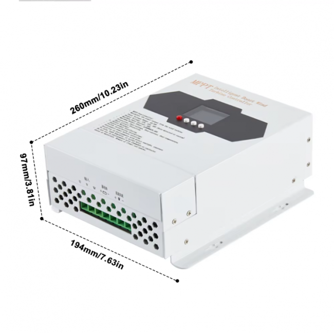 6000W Wind Turbine Controller 12V/24V with LCD Display for Wind Energy System Maximum Voltage 120V - Renewable Energy Management - Image 2