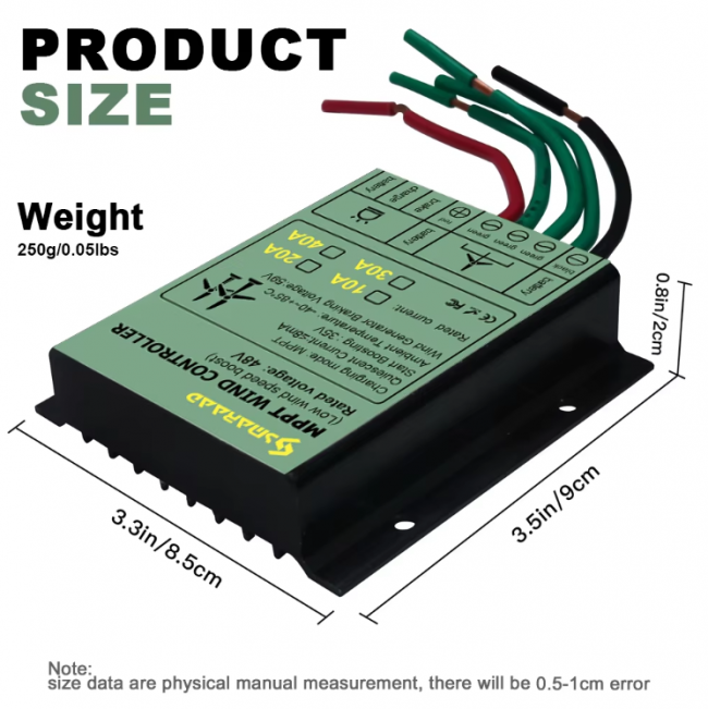 MPPT Wind Turbine Charge Controller 40A Low Wind Speed Regulator Voltage Boost 12V 24V 48V System Waterproof - Image 5