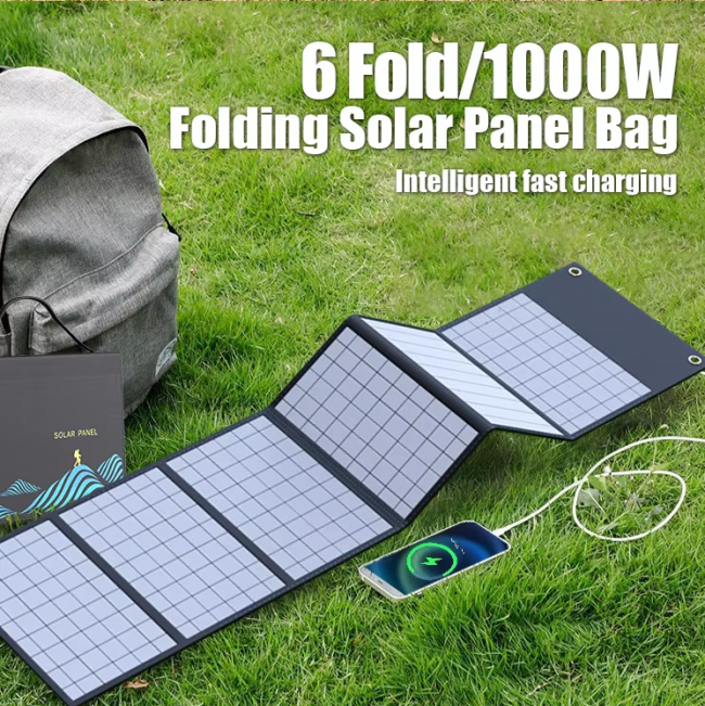 1000W Solar Panel Portable Folding Bag USB AND DC Output Solar Charger Outdoor Power Supply for Home Mobile Phone Power Generator - Image 2