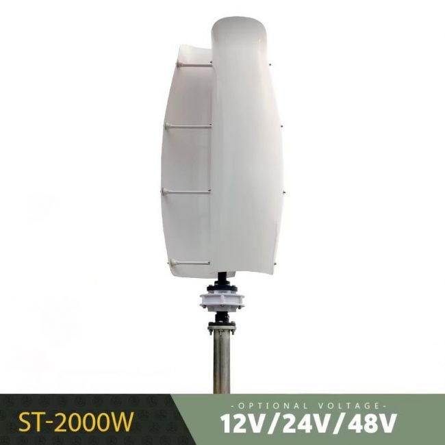 2000W Vertical Wind Turbine Power Plant System with Low RPM Magnetic Suspension Technology - Image 2