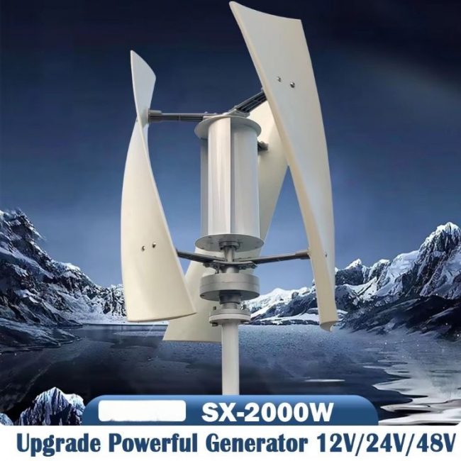 Vertical Newly Upgraded Generator 2000W Permanent Magnet Suspension Low Wind Start - Image 2
