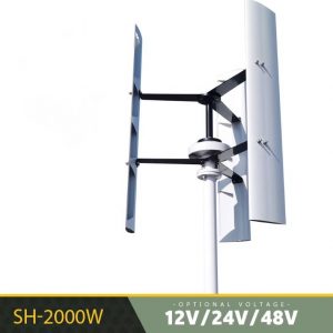 2000W Vertical Axis Permanent Magnet Maglev Wind Turbine with High Efficiency