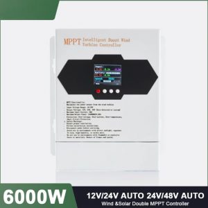 6000W Wind Turbine Controller 12V/24V with LCD Display for Wind Energy System Maximum Voltage 120V - Renewable Energy Management